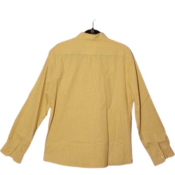 GAP 1969 Oxford Yellow Checkered Button Down Shirt Men Size L - Picture 3 of 7